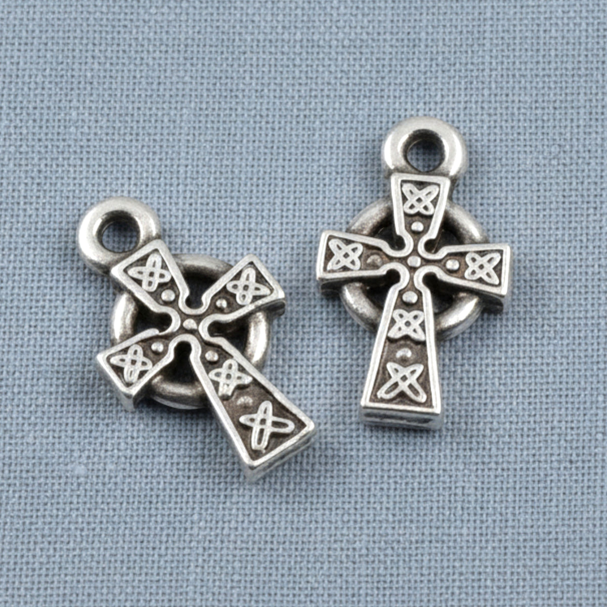 Celtic Cross Charm Silver: Double-Sided Antique 4-Pack Faith Earrings Bracelet