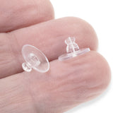 50 Pairs TierraCast Clear Earring Backs, Comfort Clutch Design for Secure Hold