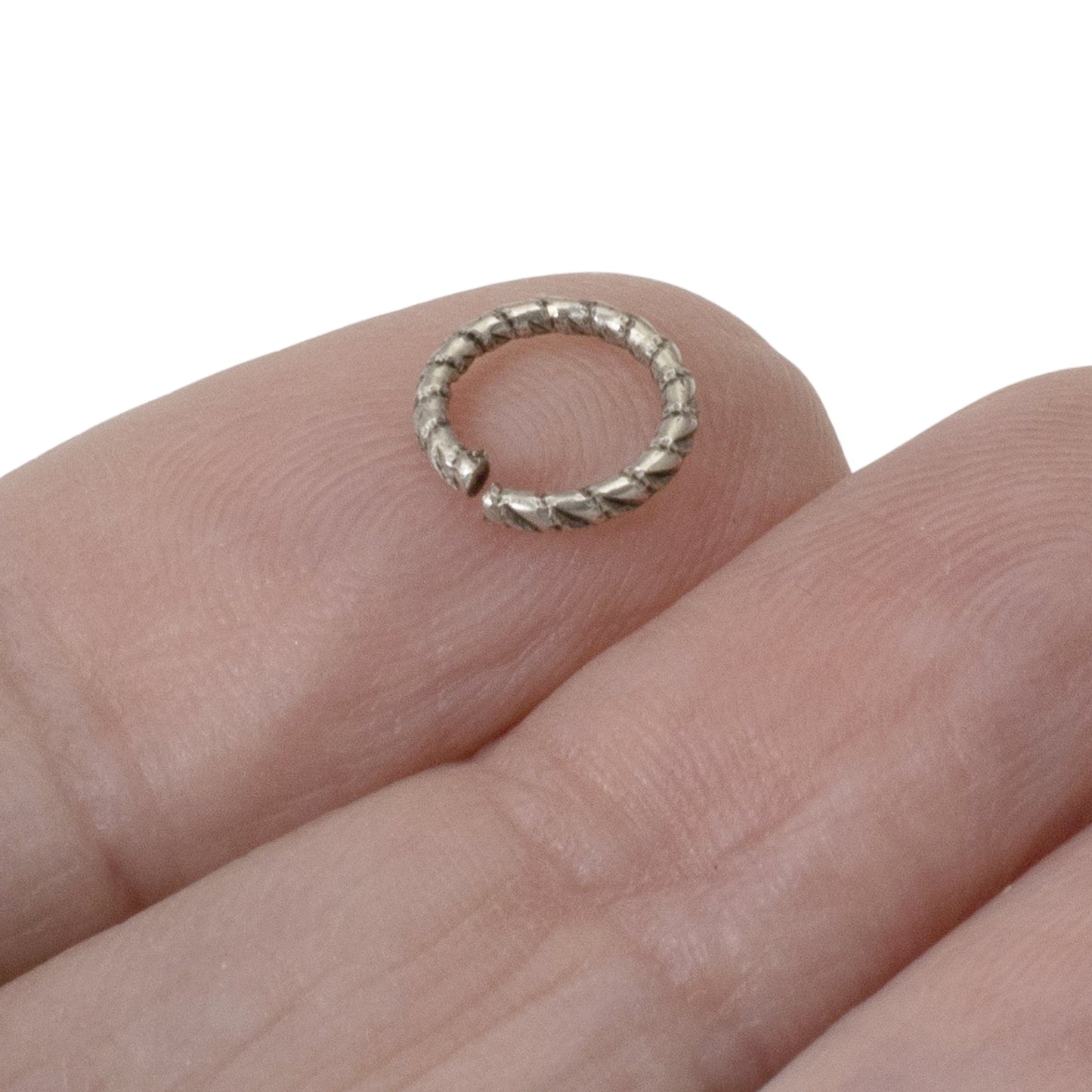 Circle Jump Rings Antique Silver Textured, 20-Pack 9mm Nunn Design Findings