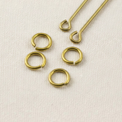 Yellow Niobium Jump Rings 5mm, 20G Hypoallergenic Jewelry Making, 20-Pack