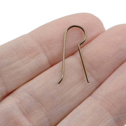 Niobium Earring Hooks Bronze 10 Pack: Regular Leg Ear Wire Blanks Hypoallergenic Sensitive Ears USA Made