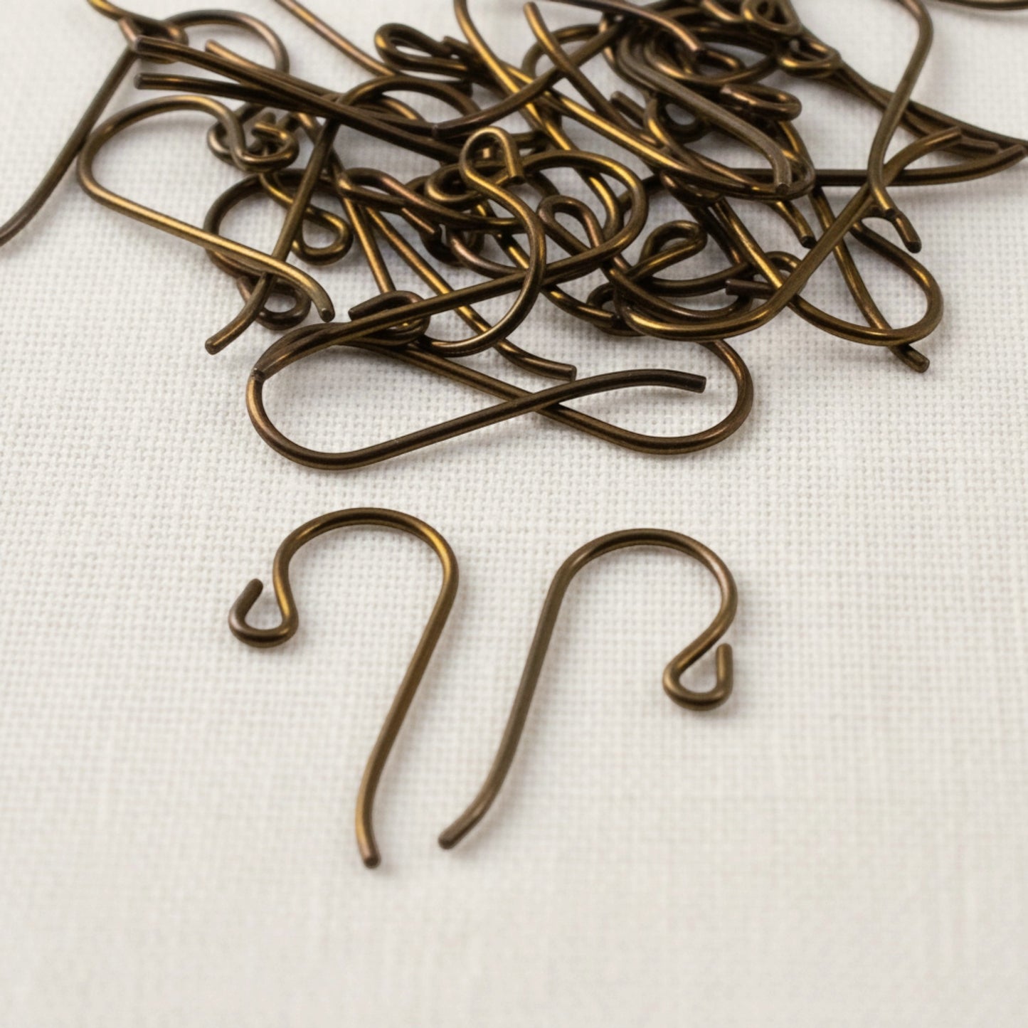 Bronze Niobium Small Loop Ear Wires 50-Pack: Hypoallergenic Bulk Earring Hooks