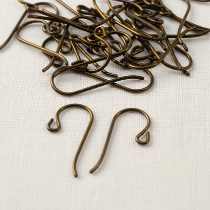 Bronze Niobium Small Loop Ear Wires 50-Pack: Hypoallergenic Bulk Earring Hooks