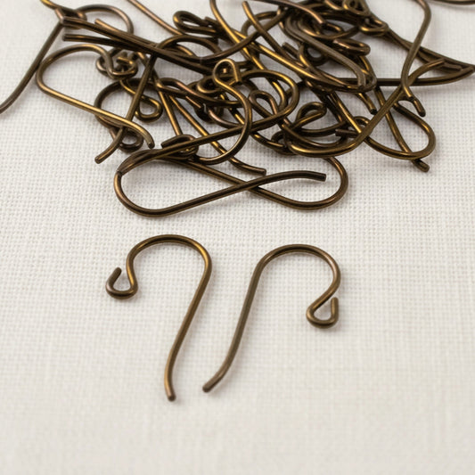 Bronze Niobium Small Loop Ear Wires 50-Pack: Hypoallergenic Bulk Earring Hooks