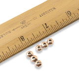 4 Copper Nugget 3 Hole Separator Bars, TierraCast 7mm Spacer for Leather Cord