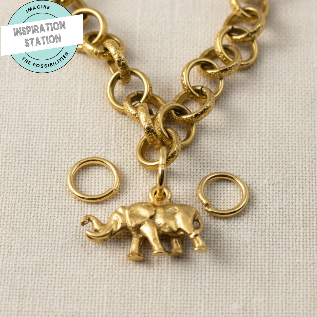 9mm Gold Jump Rings, Bright Gold 304 Stainless Steel, 17ga, 25-Pack