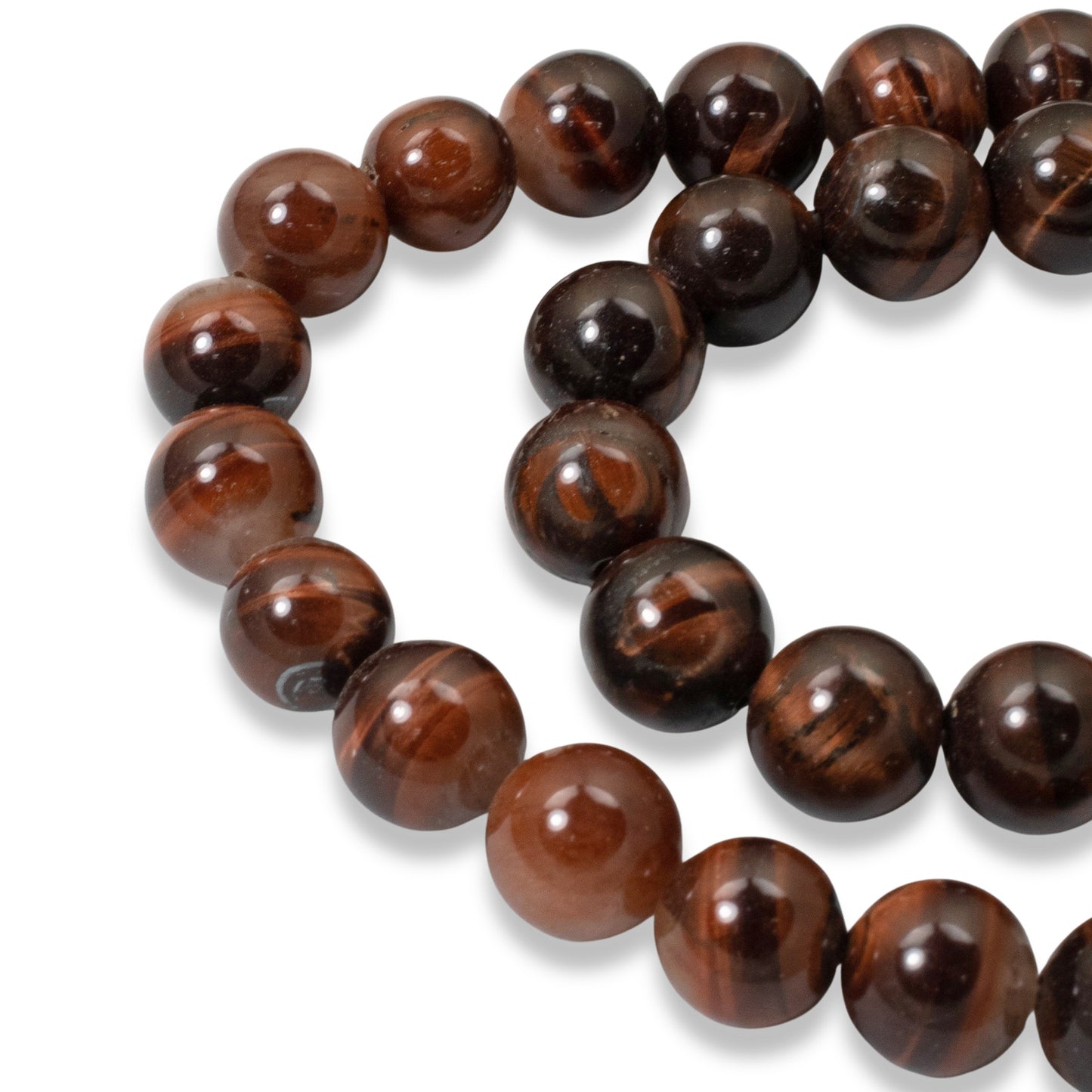 8mm Red Tiger Eye Beads - Natural Gemstone Strand - Handmade Jewelry & Gifts