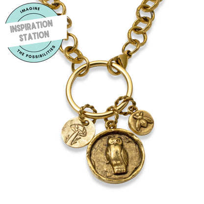 Antique Gold Rope Jump Rings: 10-Pack Mini Charm Necklace Connectors DIY Jewelry