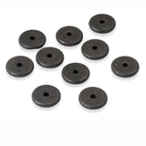 10 Black 8mm Disk Spacer Beads, TierraCast Matte Black Heishi for DIY Jewelry