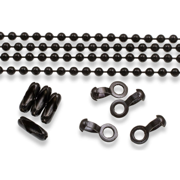 Make Your Own Ceiling Fan Pull Set - Black Ball Chain & Connectors - DIY Kit