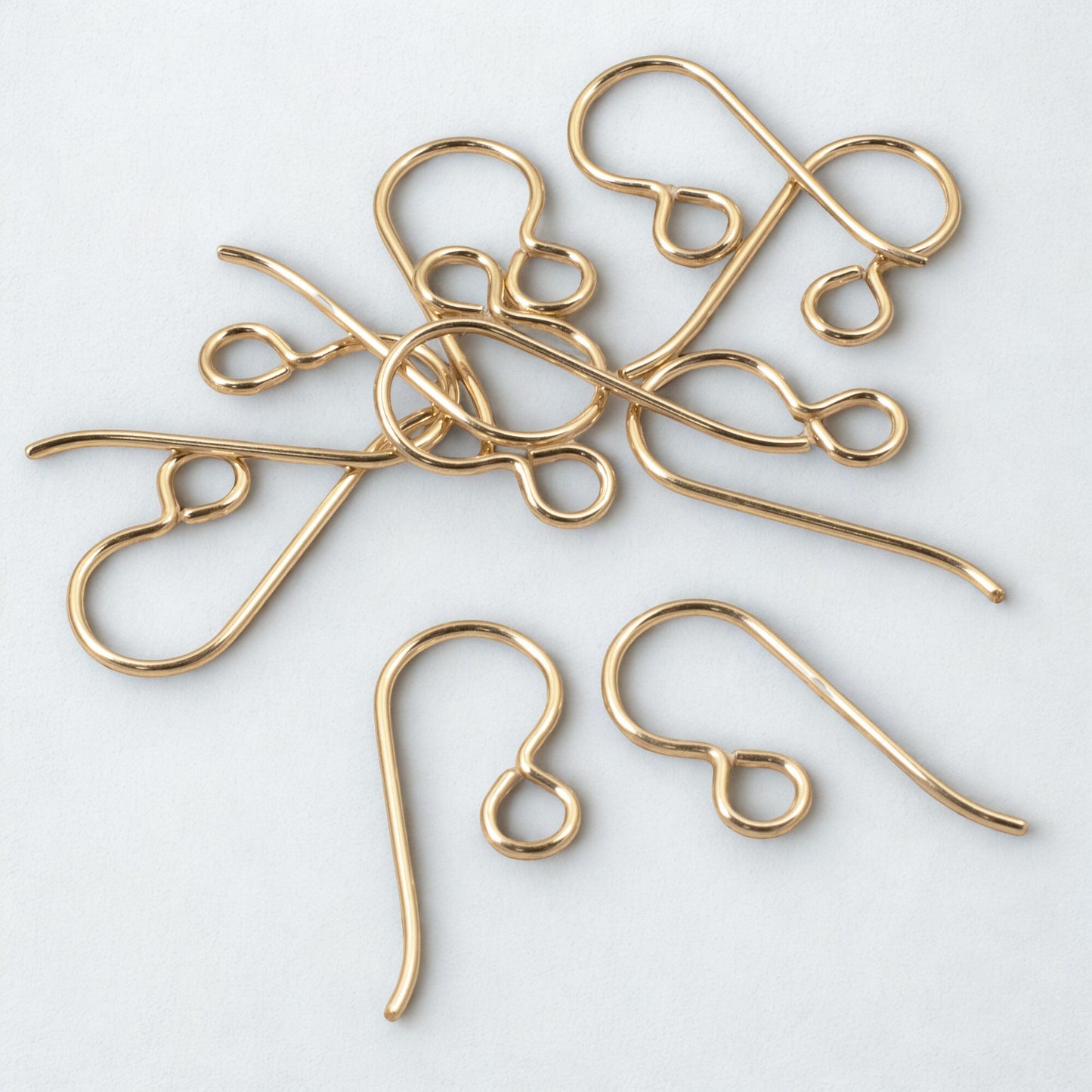 Gold Filled Ear Wires, 14/20 Regular Loop, USA Made, 10-Pack