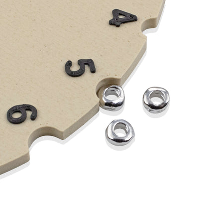White Bronze 5mm Nugget Spacer Beads: 2mm Hole for Leather Crafting 20-Pack