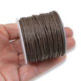 Brown 1mm Waxed Cotton Cord - 25 Meters - Jewelry and Craft String