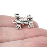 10 Support The Troops Charms - Metal Pendants - Patriotic Craft Supplies - Military Family Gifts