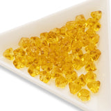 50 Baby Bell Flower Beads - Golden Yellow - Czech Glass - 4x6mm Small Flowers