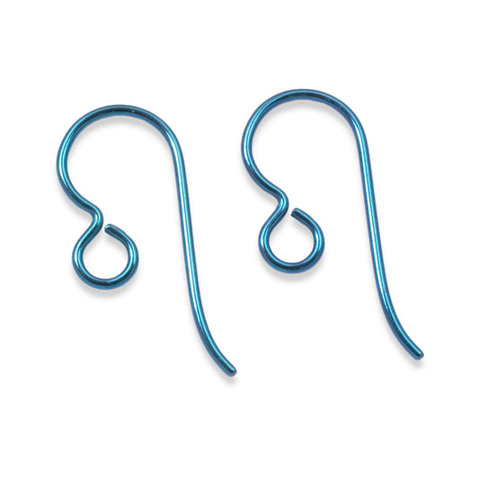 10 Premium Turquoise Niobium Ear Wires - Blue Hypoallergenic Earring Hooks