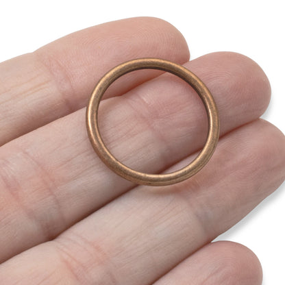 Open Frame Hoop Antique Copper: 25mm Charm Holders 2-Pack Nunn Design USA