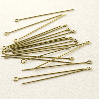Yellow Niobium Eye Pins 21G 1.75" Hypoallergenic USA Made 20pk
