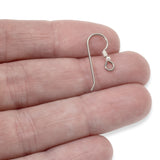 4 Gray Niobium Ear Wires - Bead & Coil Accents - Hypoallergenic Earring Hooks