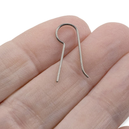 Titanium Earring Hooks 10 Pack: Regular Leg Ear Wire Blanks Hypoallergenic Sensitive Ears USA Made