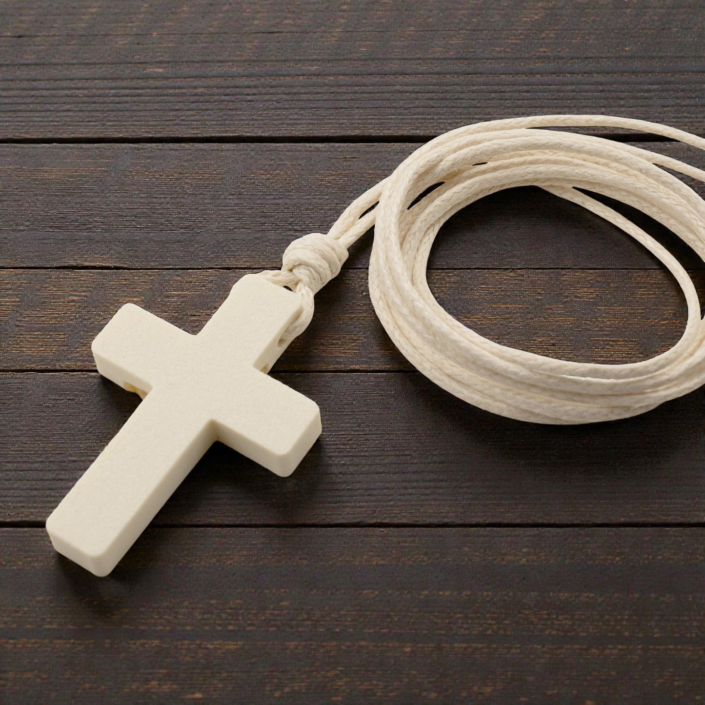 Ivory Kintsugi Cross Necklace, Inspirational Wearable Art, Handmade Pendant, Meaningful Gift, Japanese Philosophy Jewelry