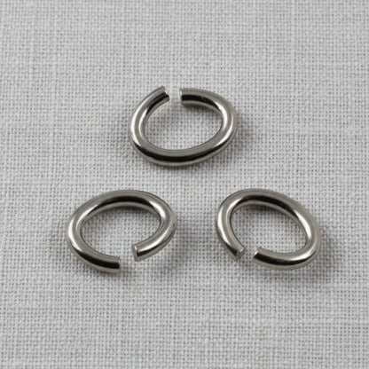 Titanium Oval Jump Rings, Large 3-Pack, Hypoallergenic Open Findings
