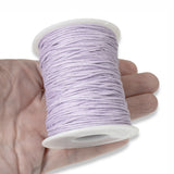 Lavender 1mm Waxed Cotton Cord, 100 Yards, Ideal for Macramé and Beading