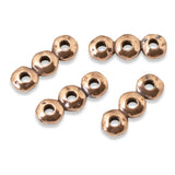 4 Copper Nugget 3 Hole Separator Bars, TierraCast 7mm Spacer for Leather Cord