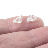 50 Crystal Clear Tango Triangle Beads, 6mm 2-Hole Czech Glass for Beadwork