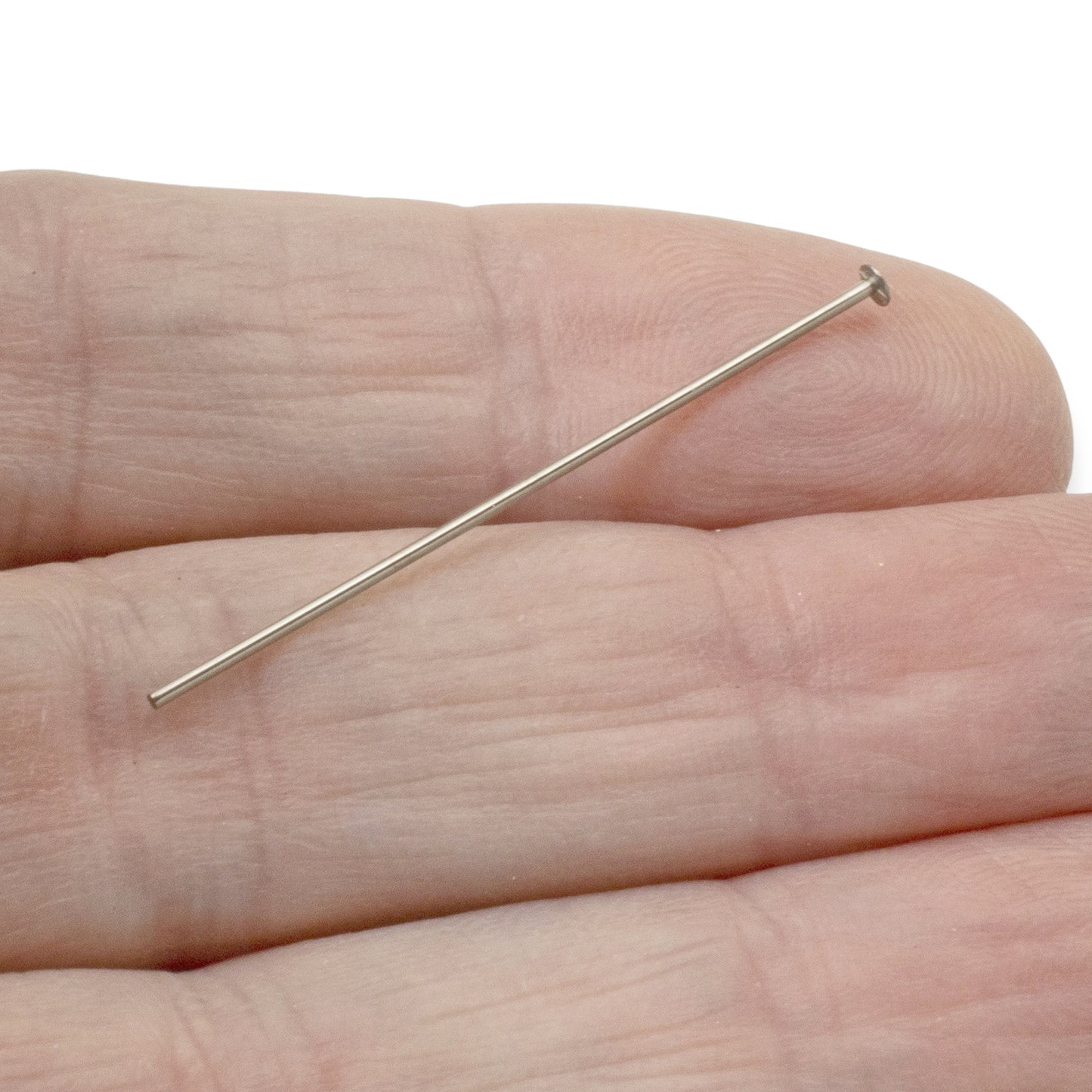 Gray Niobium Head Pins 20G 1.5" Hypoallergenic USA Made 20pk for Sensitive Ears