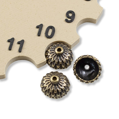 Antique Brass Acorn Bead Caps, 20-Pack Bulk TierraCast Design for Fall Jewelry