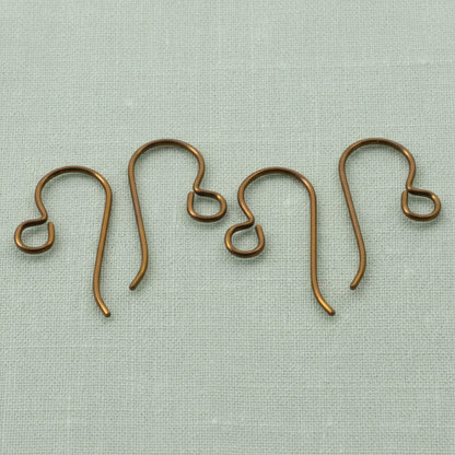 Niobium Earring Kit: Bronze Hypoallergenic Complete Findings 2 Pairs Sensitive Ears USA Made