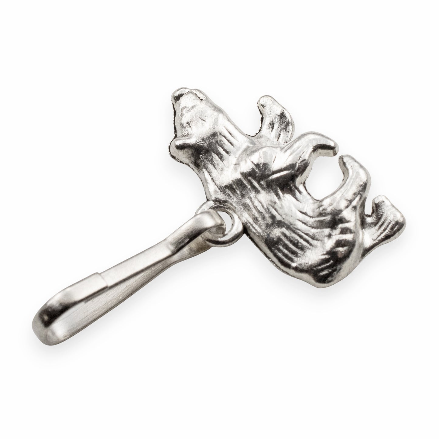 Bear Zipper Charm: Silver Wildlife Wilderness Nature Bag Keychain