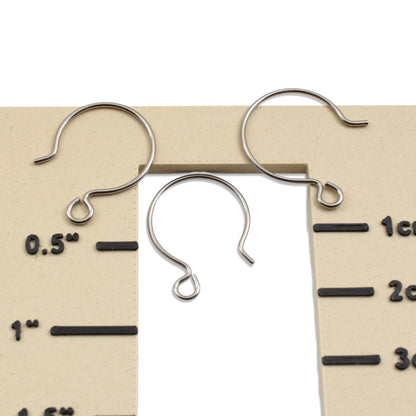 Gray Niobium Circle Hoop Ear Wires, Hypoallergenic, USA Made, 4-Pack