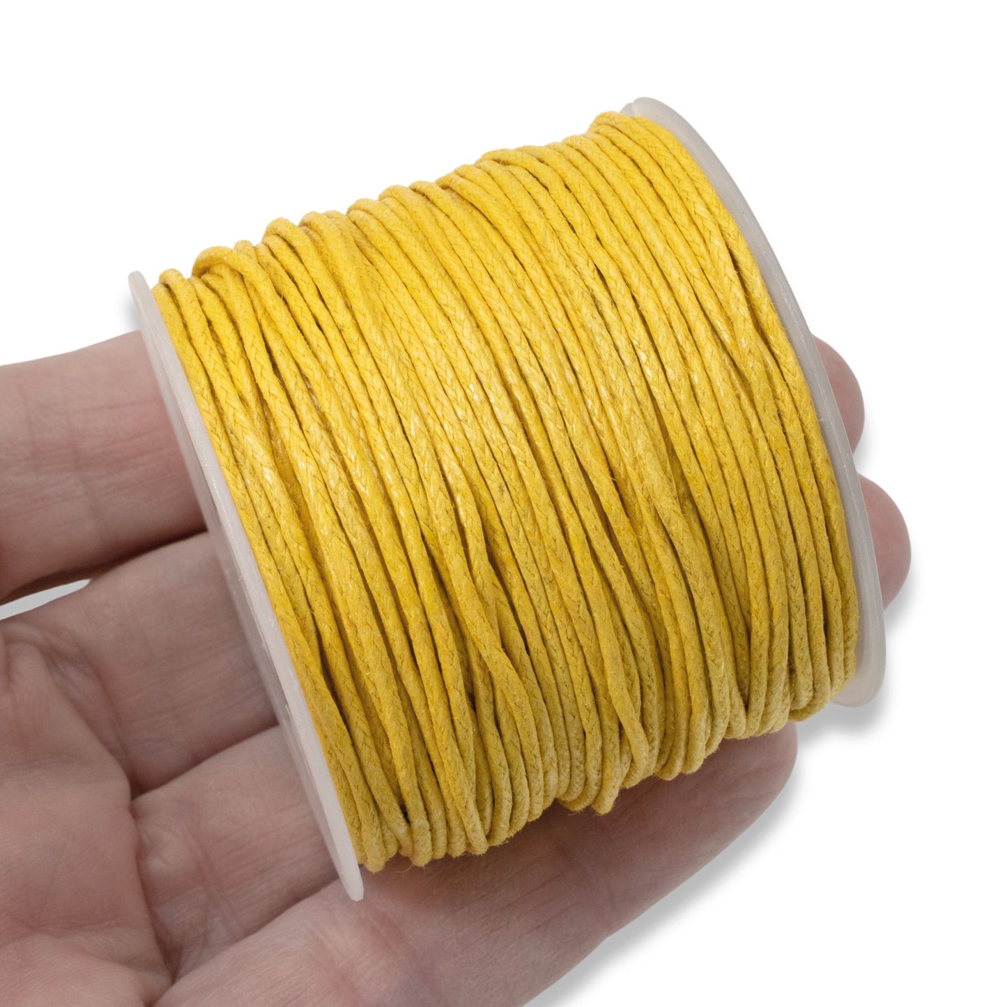 Yellow 1mm Waxed Cotton Cord - 25 Meters - Jewelry and Craft String