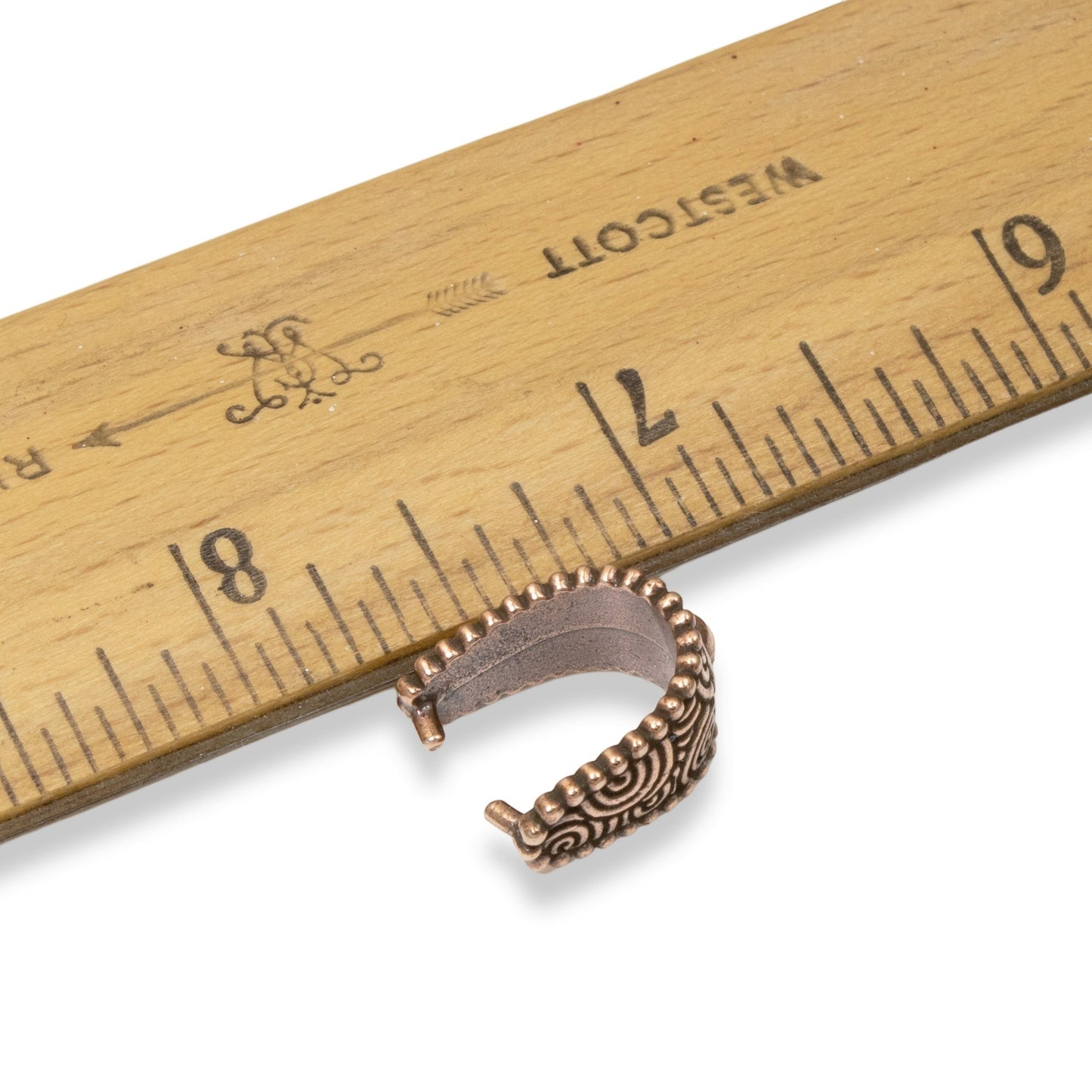 Copper Spiral Pinch Bails: Antique Copper Plated Pewter Pendant Holder 4 Pack