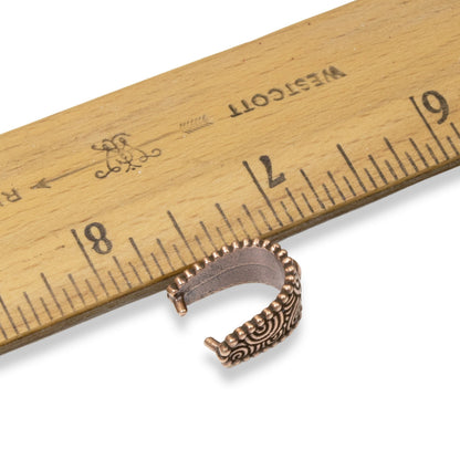 Copper Spiral Pinch Bails: Antique Copper Plated Pewter Pendant Holder 4 Pack