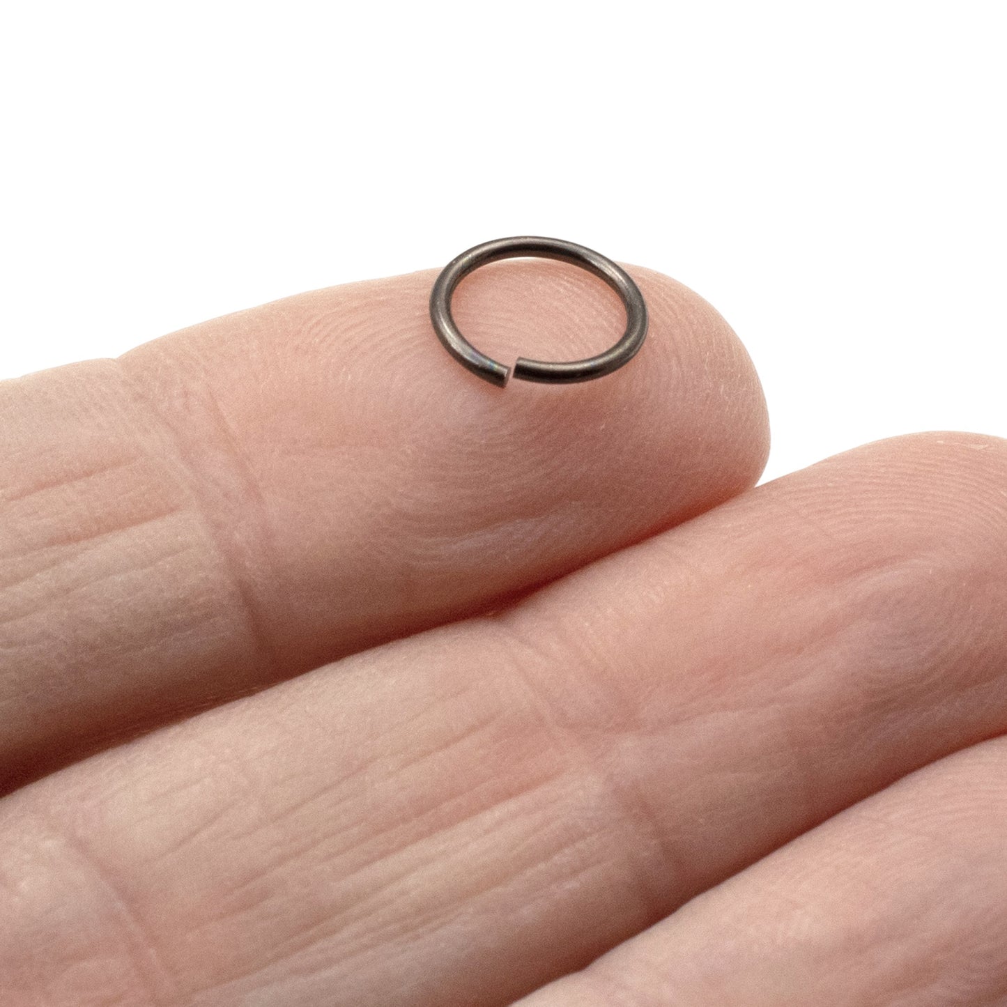25 Pcs 10mm Gunmetal Black Round Open Jump Rings, TierraCast 18 Gauge