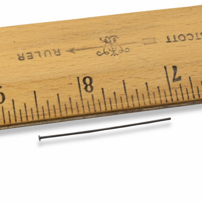 Black Niobium Head Pins 20G 1.5" Hypoallergenic USA Made 20pk for Sensitive Ears