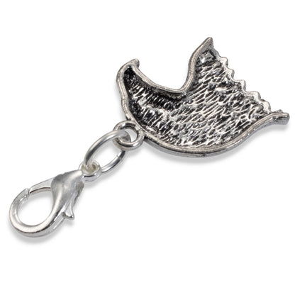 Eagle Gear Tag: Silver Bald Eagle Clip On Charm Men's Patriotic Accessory