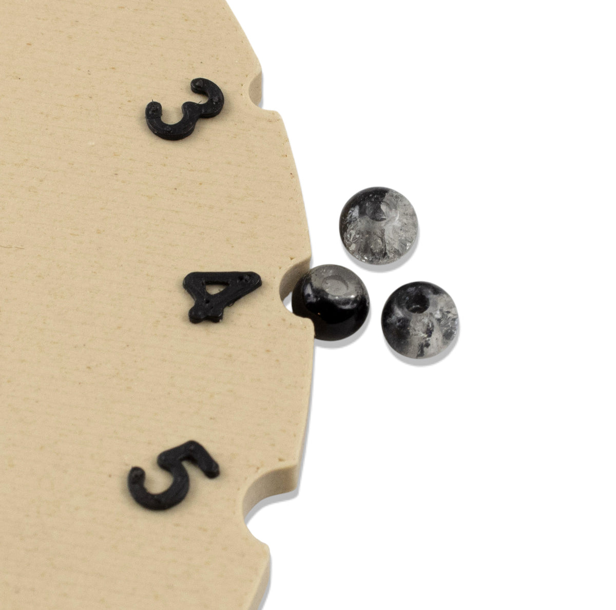 4mm Black & Clear Round Glass Crackle Beads, Two-Tone Double Color 200/Pkg