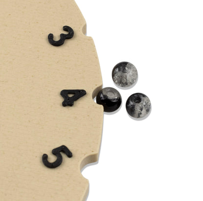 4mm Black & Clear Round Glass Crackle Beads, Two-Tone Double Color 200/Pkg