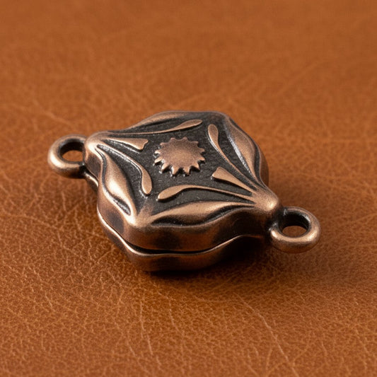 Ornate Magnetic Clasp Copper: Easy Close Art Deco Style Jewelry Findings