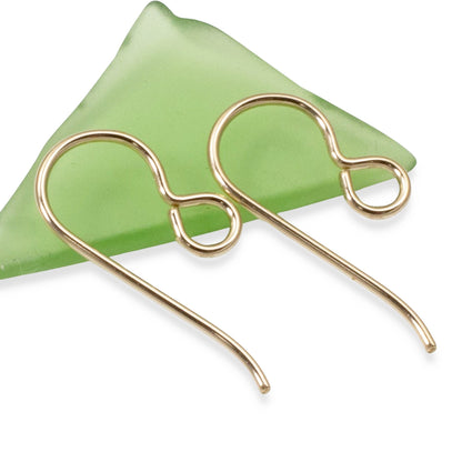 Gold Filled Ear Wires, 14/20 Regular Loop, USA Made Earring Hooks, 4-Pack
