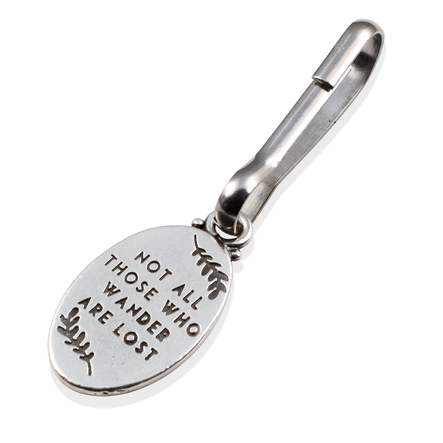 Not All Who Wander Are Lost Zipper Pull: Tolkien Quote Redwood Tree Luggage Tag