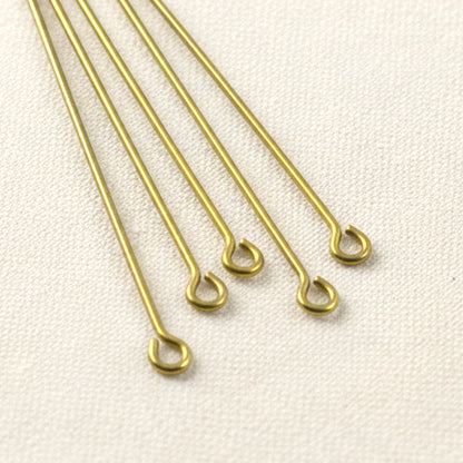 Yellow Niobium Eye Pins 21G 1.75" Hypoallergenic USA Made 20pk