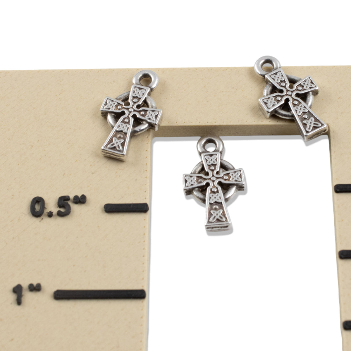 Celtic Cross Charm Silver: Double-Sided Antique 4-Pack Faith Earrings Bracelet