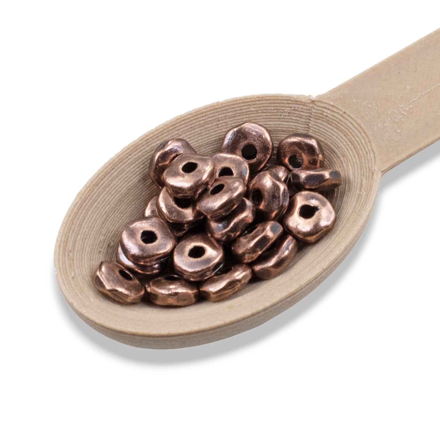 Antique Copper Nugget Beads: Organic Pewter Spacers 5mm 25 Pack Jewelry Making