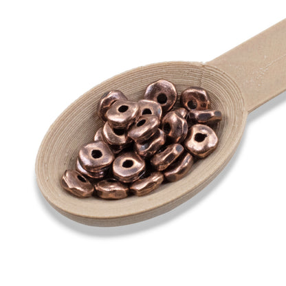 Antique Copper Nugget Beads: Organic Pewter Spacers 5mm 25 Pack Jewelry Making