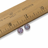 25 Lumi Amethyst Blue Snail Beads, 8mm Czech Glass Baroque Iridescent Beads
